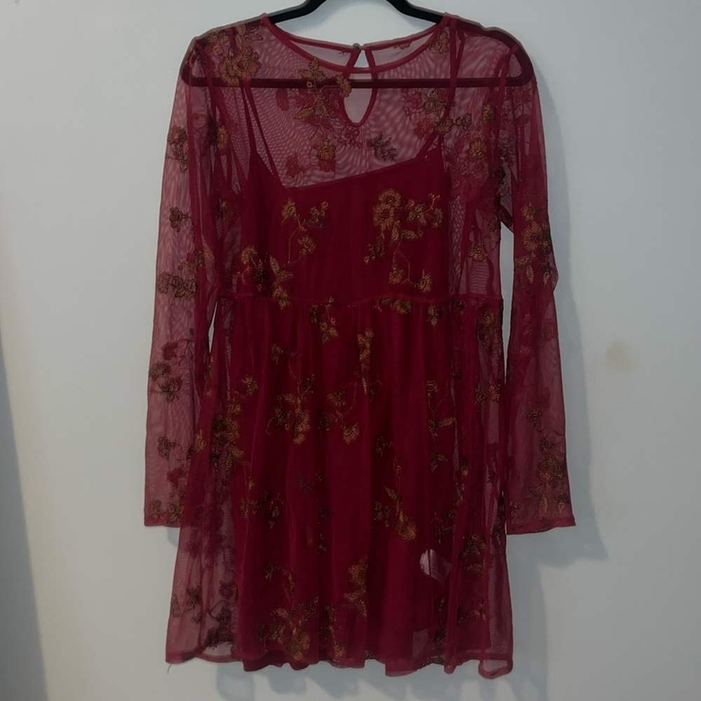 Mesh Floral Dress